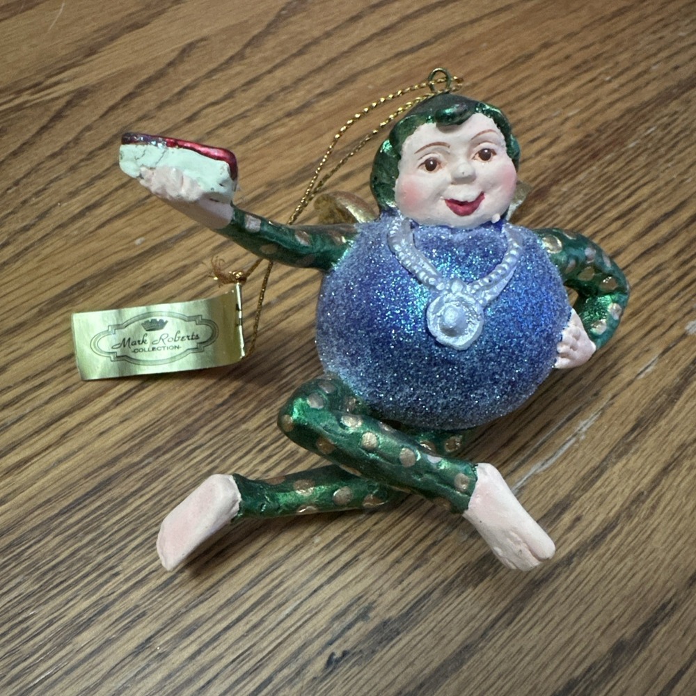 Rare Vintage Mark‎ Roberts Collection Resin Ornament Apple Pie Fairy